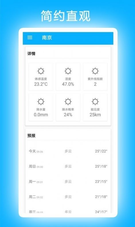 
小卓天气预报app