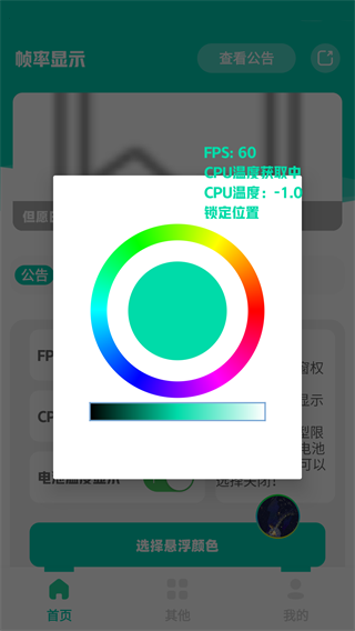 
帧率显示器 实时显示