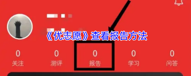 《优志愿》查看报告方法