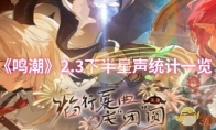 《鸣潮》2.3下半星声统计一览