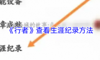 《行者》查看生涯纪录方法