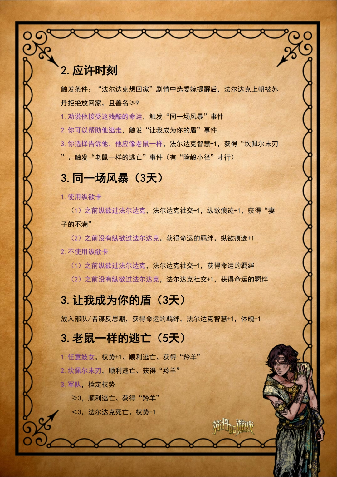 《苏丹的游戏》法尔达克全剧情攻略分享