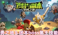 《英勇之地》团本boss黑王技能介绍