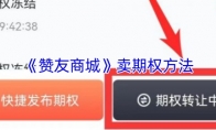 《赞友商城》卖期权方法
