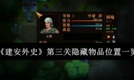 《建安外史》第三关隐藏物品位置一览