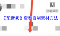《配音秀》查看自制素材方法