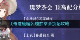 奇迹暖暖瑰梦茶会怎么搭配-瑰梦茶会顶配攻略