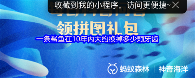 一条鲨鱼在10年内大约换掉多少颗牙齿(图1)