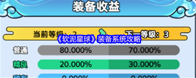 《软泥星球》装备系统攻略