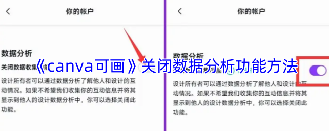 《canva可画》关闭数据分析功能方法
