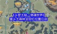 《斗罗大陆:猎魂世界》星斗大森林全回忆位置汇总