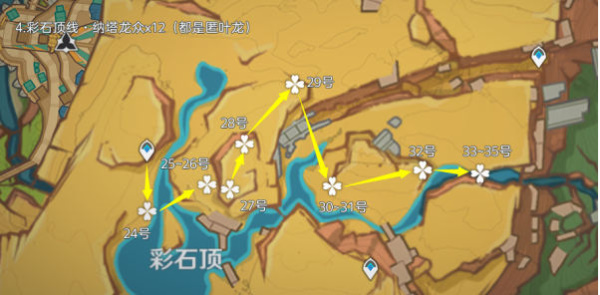 原神纳塔龙兽讨伐路线位置分布(图5) 原神纳塔龙兽讨伐路线位置分布