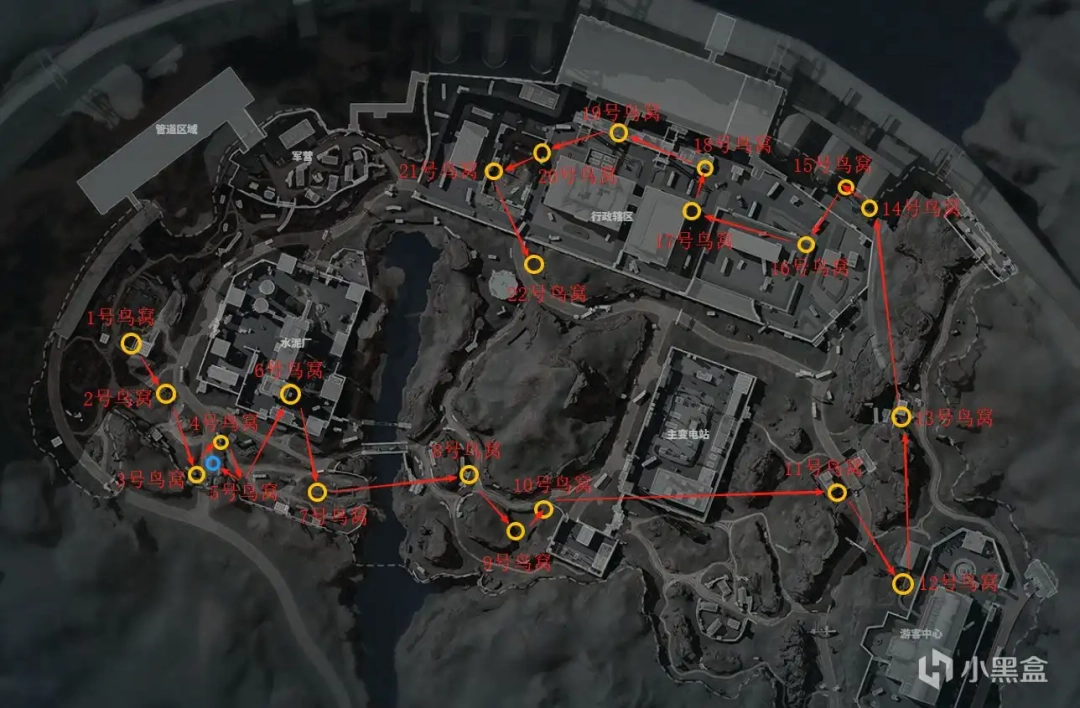 《三角洲行动》零号大坝全鸟窝点位攻略分享