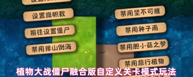 植物大战僵尸融合版自定义关卡模式玩法