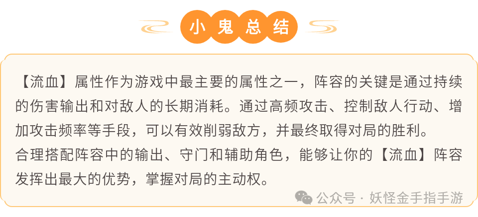 妖怪金手指流血队阵容搭配攻略