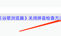 《谷歌浏览器》关闭拼音检查方法