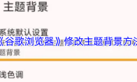 《谷歌浏览器》修改主题背景方法
