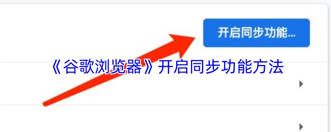 《谷歌浏览器》开启同步功能方法