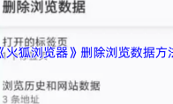 《火狐浏览器》删除浏览数据方法