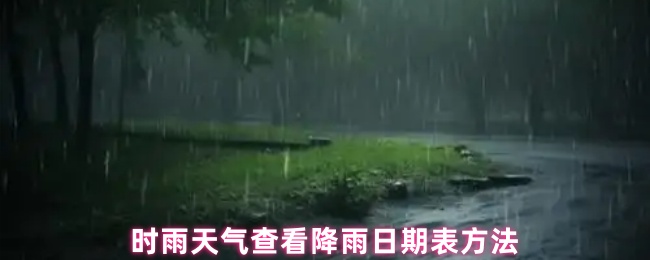 时雨天气查看降雨日期表方法