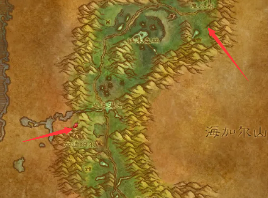 魔兽世界怀旧服黑海岸去费伍德森林路线4