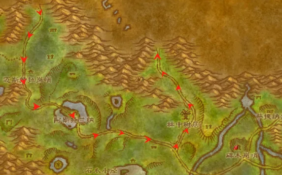 魔兽世界怀旧服黑海岸去费伍德森林路线3