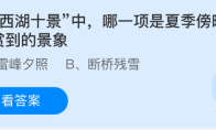 在西湖十景中哪一项是夏季傍晚能观赏到的景象
