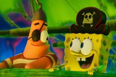 《海绵宝宝：深海大冒险》新的海报，致敬泰坦尼克号！