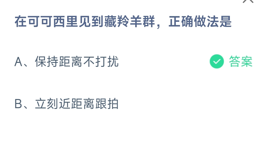 在可可西里见到藏羚羊群，正确做法是？(图1)