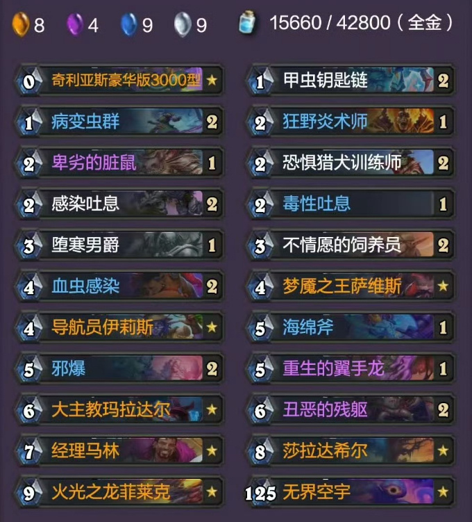 炉石传说黄金赛冠军星舰瞎卡组怎么搭配 炉石传说黄金赛冠军星舰瞎代码分享7月(图2)