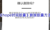 《hope时间胶囊》删除胶囊方法
