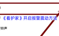 《看护家》开启报警震动方法