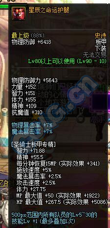 《DNF》体力奶爸和精神奶爸对比(图1)