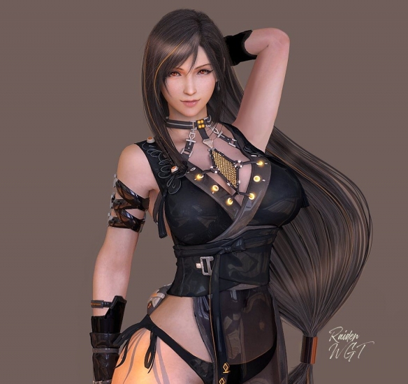 《最终幻想7RE》蒂法新3D美图：丰乳纤腰 妩媚动人！(图5)