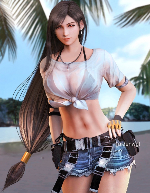 《最终幻想7RE》蒂法新3D美图：丰乳纤腰 妩媚动人！(图3)