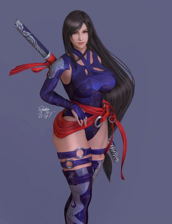 《最终幻想7RE》蒂法新3D美图：丰乳纤腰 妩媚动人！(图4)