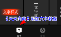 《天天向商》添加文字教程