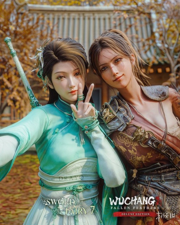 视觉盛宴！3D大神分享《仙剑7》《明末》女主新图(图1)