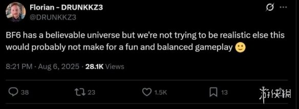 《战地6》设计师：不只追求真实感 乐趣与平衡也重要(图2)