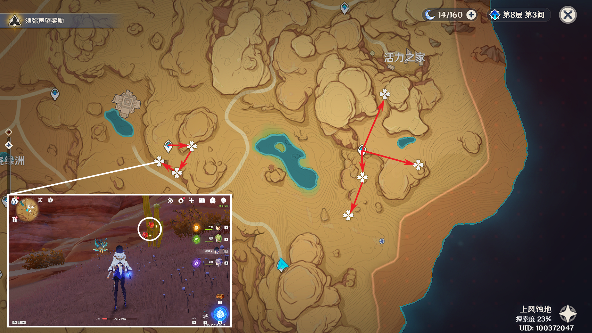 原神赤念果收集路线(图2)