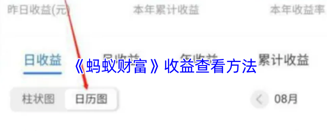 《蚂蚁财富》收益查看方法