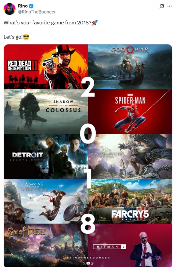 老外怀念2018年：那一年的游戏简直是神仙打架！(图1)