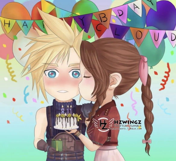 《最终幻想7》克劳德生日快乐！粉丝晒出自制贺图庆祝(图2)