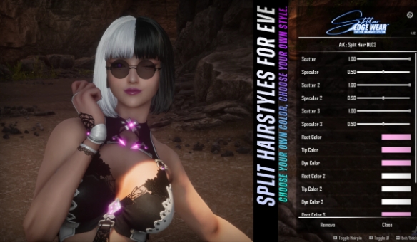 甜酷风来袭！《剑星》伊芙双色分叉发型MOD引领赛博时尚(图5)