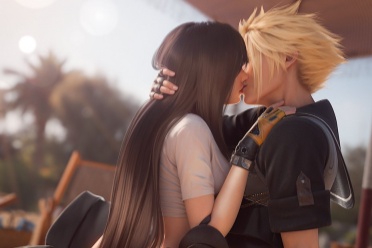 《最终幻想7RE》蒂法3D美图赏：与克劳德激情热吻！