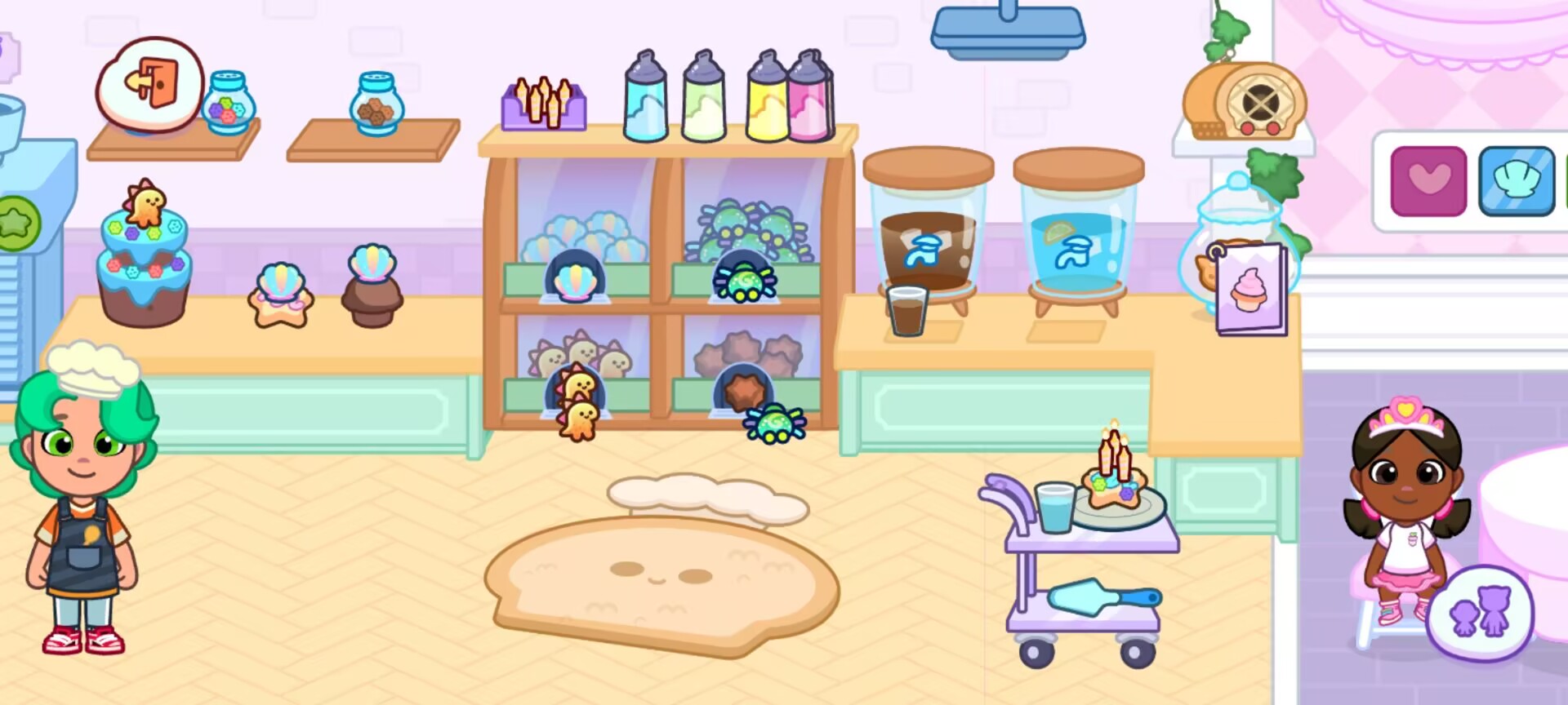 《汤姆猫小镇》面包店烘焙玩法