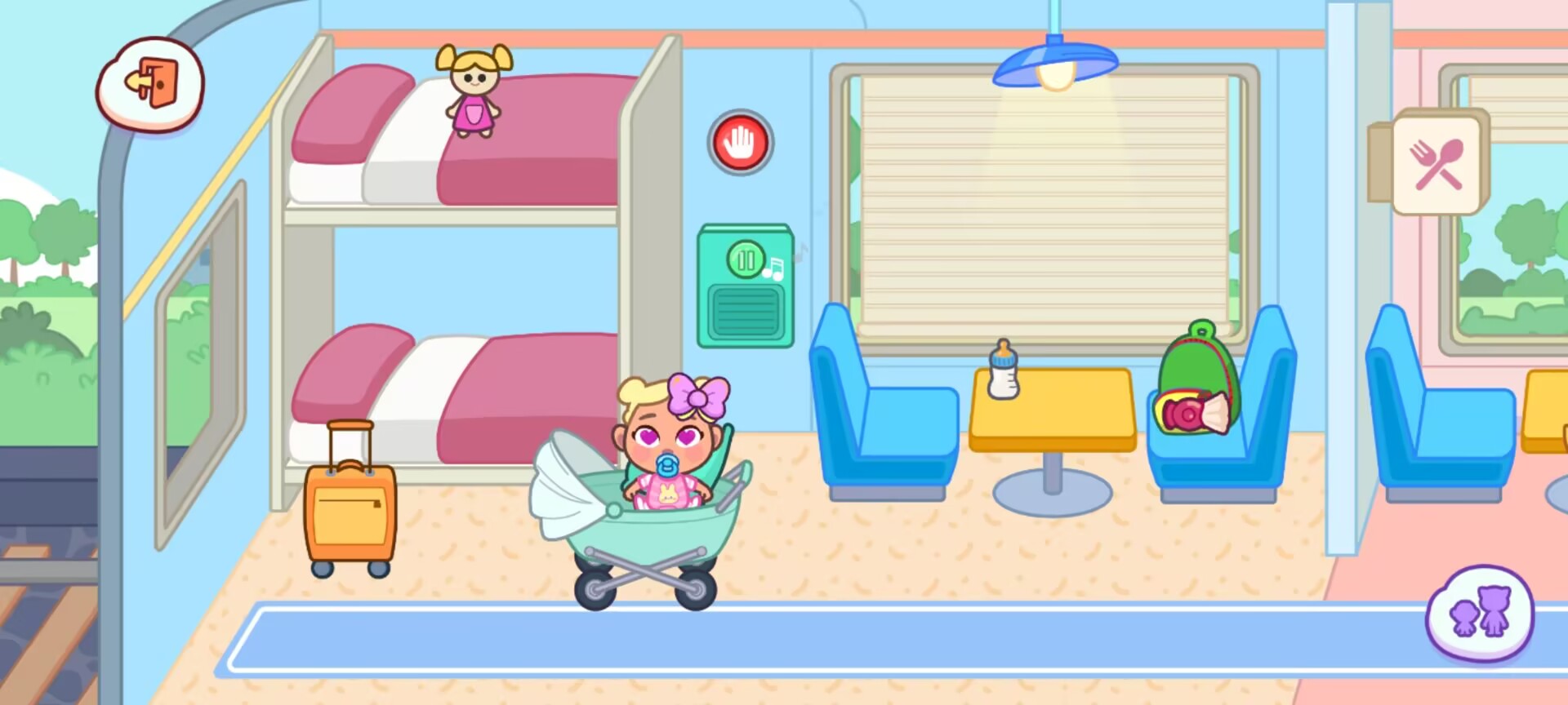 《汤姆猫小镇》火车铁道生活场景玩法