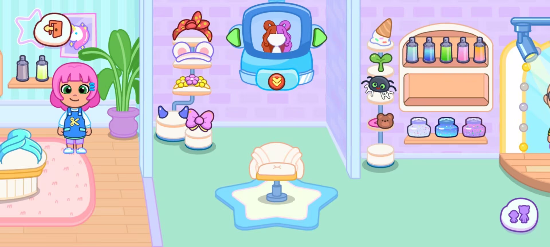 《汤姆猫小镇》发廊场景玩法