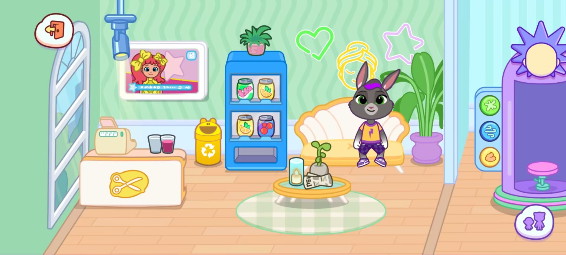 《汤姆猫小镇》发廊场景玩法