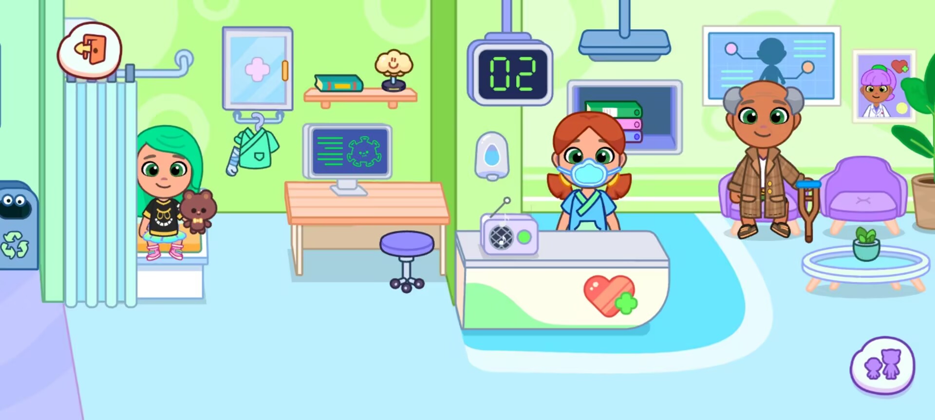 《汤姆猫小镇》医院场景日常玩法